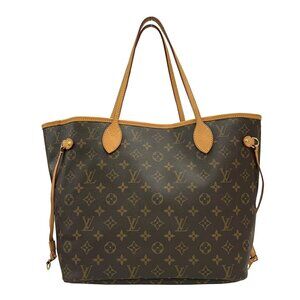 LOUIS VUITTON Brown Monogram Neverfull MM Tote Bag